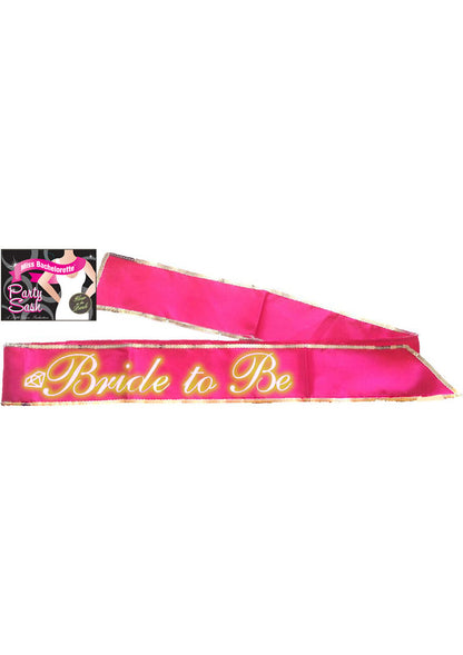 BRIDE TO BE PARTY SASH - HOT PINK