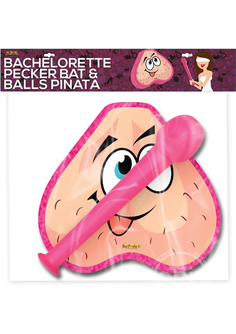 BACHELORETTE PINATA  - PECKER BAT & BALLS