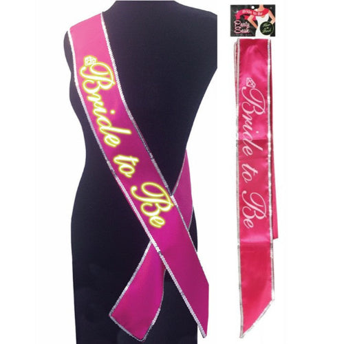 Cloud 9 Lingerie | Bridal/Bachelorette Party Supplies in Corpus Christi | BRIDE TO BE GLOW IN THE DARK SASH