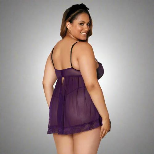 Cloud 9 Lingerie | Sexy Babydolls in Corpus Christi, Tx | Queen for the Night Babydoll Set for Plus Size Women