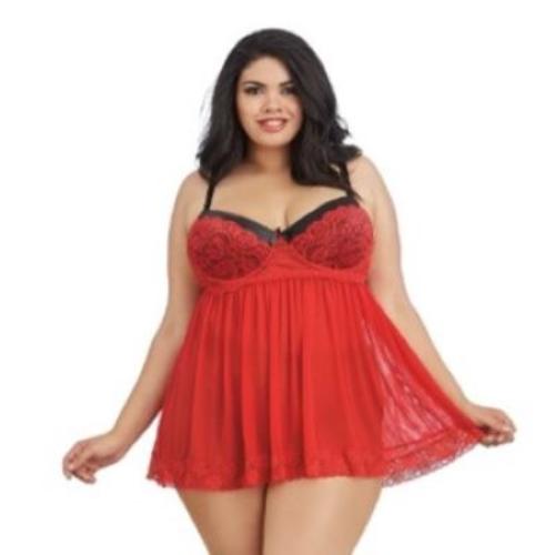 Cloud 9 Lingerie | Sexy Babydolls in Corpus Christi, Tx | Queen for the Night Babydoll Set for Plus Size Women