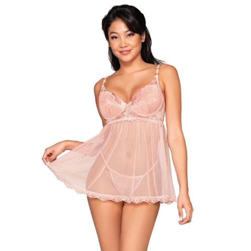 Cloud 9 Lingerie | Sexy Lingerie Store in Corpus Christi | SHEER ROMANCE PINK BABYDOLL SET