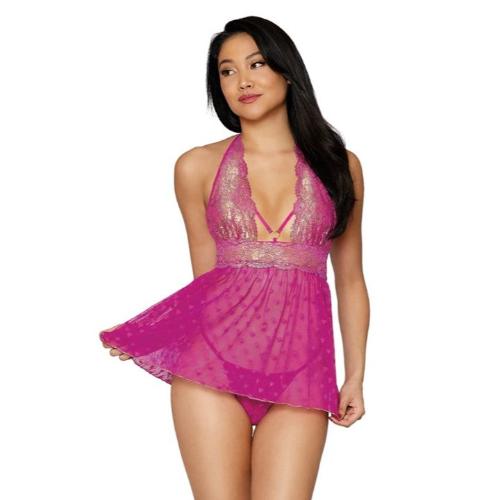 Cloud 9 Lingerie | Sexy Lingerie Store | Luscious Shimmer Babydoll Set