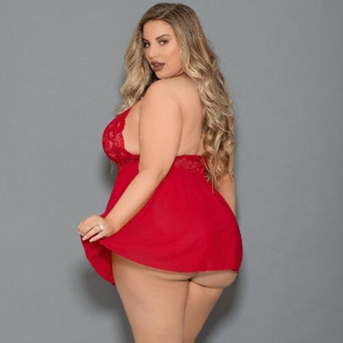 Cloud 9 Lingerie | Sexy Lingerie Store in Corpus Christi | Red Shorty Babydoll Set for Miss and Plus Sizes