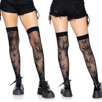 Cloud 9 Lingerie | Sexy Hosiery in Corpus  Christi | BLACK 420 THIGH HIGH STOCKINGS