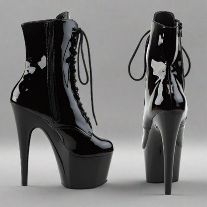 Cloud 9 Lingerie | Sexy Stripper Shoes in Corpus Christi | SHINY BLACK PATENT LEATHER BOOTS