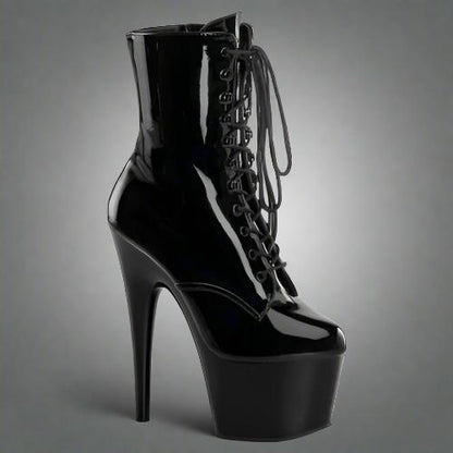 Cloud 9 Lingerie | Sexy Stripper Shoes in Corpus Christi | SHINY BLACK PATENT LEATHER BOOTS