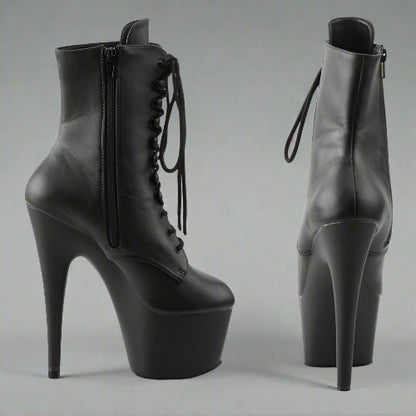 Cloud 9 Lingerie | Sexy Stripper Shoes in Corpus Christi | FAUX LEATHER LACE UP BOOTS
