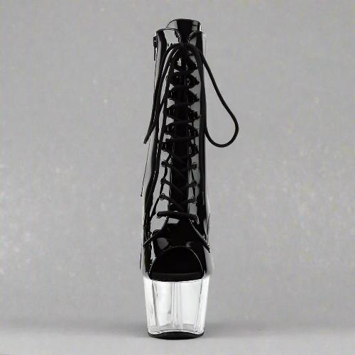 Cloud 9 Lingerie | Sexy Stripper Shoes in Corpus Christi | 7" BLACK AND CLEAR STRIPPER BOOTS