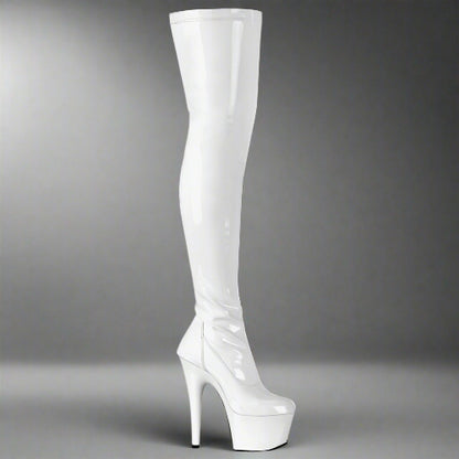 Cloud 9 Lingerie | Sexy Stripper Store in Corpus Christi | WHIT THIGH HIGH BOOTS