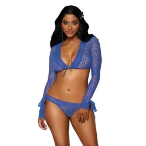 Cloud 9 Lingerie | Sexy Lingerie in Corpus Christi | 2 Piece VIOLET SHRUG TOP AND PANTY SET