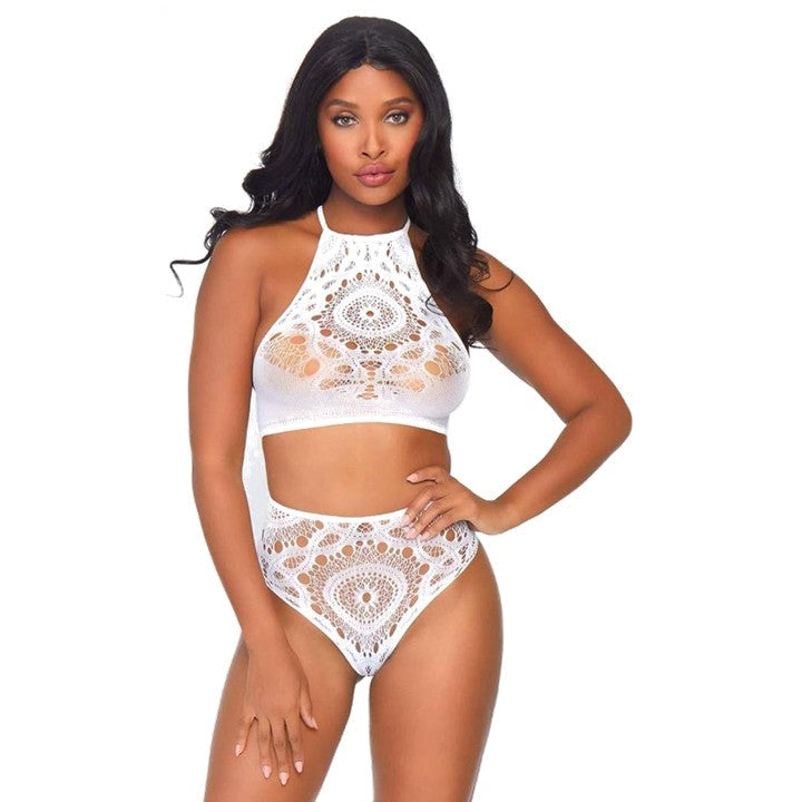 Cloud 9 Lingerie | Sexy Lingerie in Corpus Christi | WHITE CROCHET LACE BRALETTE SET