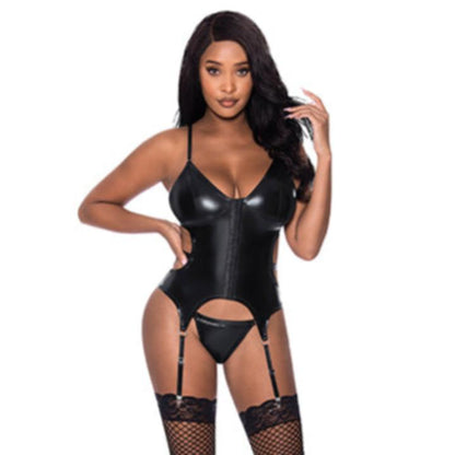 Cloud 9 Lingerie | Sexy Fetish Lingerie in Corpus Christi | WET LOOK BUSTIER SET