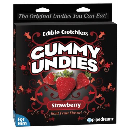 Cloud 9 Lingerie | Edible Crotchless Undies for Him | STRAWBERRY GUMMY UNDIES