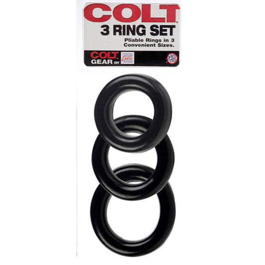 Cloud 9 Lingerie | Adult Toys for Men in Corpus Christi | COLT COCK RING SET - 3 COUNT