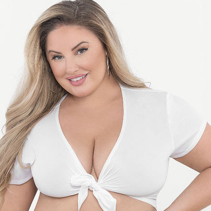 Cloud 9 Lingerie | Sexy Stripper Wear in Corpus Christi | WHITE TIE FRONT TOP