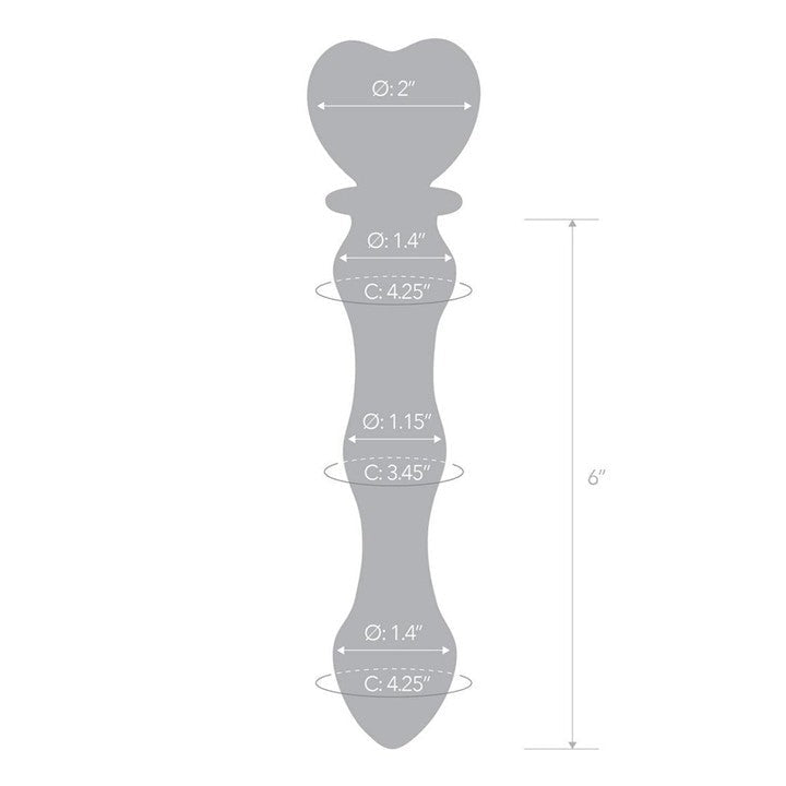 Cloud 9 Lingerie | Adult Toy Store in Corpus Christi | GLAS 8" SWEETHEART GLASS DILDO