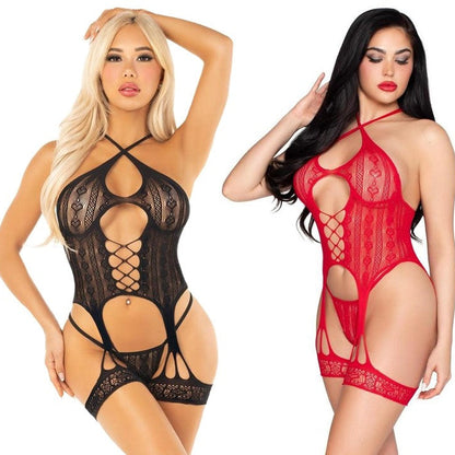 Cloud 9 Lingerie | Sexy Net Lingerie in Corpus Christi | HEART NET CAMI WITH GARTERS