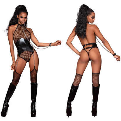 Cloud 9 Lingerie | Erotic Fetish BDSM Lingerie in Corpus Christi | PROVOCATIVE FAUX CORSET & LARGE NET TEDDY