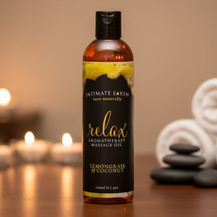 Cloud 9 Lingerie | Aromatherapy Massage Oils in Corpus Christi | INTIMATE EARTH AROMATHERAPY MASSAGE OILS | LEMONGRASS & COCONUT AROMATHERAPY MASSAGE OIL