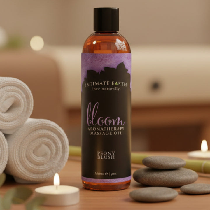 Cloud 9 Lingerie | Aromatherapy Massage Oils in Corpus Christi | INTIMATE EARTH AROMATHERAPY MASSAGE OILS | BLOOM AROMATHERAPY MASSAGE OIL
