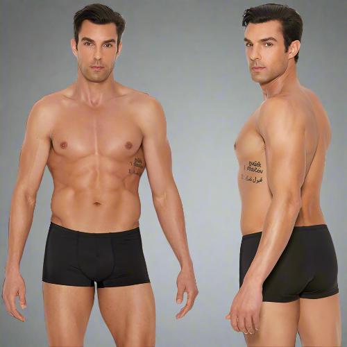 Cloud 9 Lingerie | Sexy Underwear for Men | BLACK LYCRA BOXER SHORTS FOR MEN