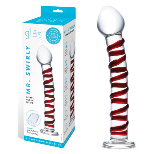 Cloud 9 Lingerie | Adult Toy Store in Corpus Christi | MR. SWIRLY 8-INCH GLASS DILDO