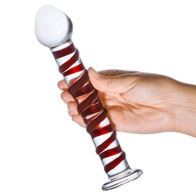 Cloud 9 Lingerie | Adult Toy Store in Corpus Christi | MR. SWIRLY 8-INCH GLASS DILDO