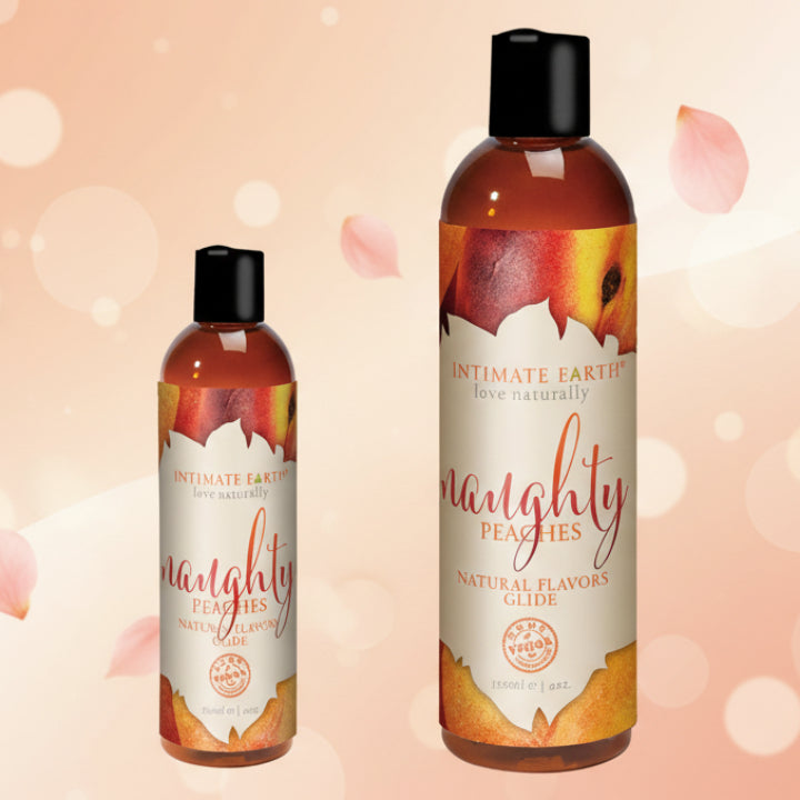 Cloud 9 Lingerie | Erotic Oils & Lotions in Corpus Christi  | INTIMATE EARTH NAUGHTY PEACHES NATURAL FLAVOR GLIDE