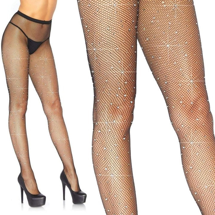Cloud 9 Lingerie | Sexy Lingerie Store in Corpus Christi | RHINESTONE BLING FISHNET PANTYHOSE