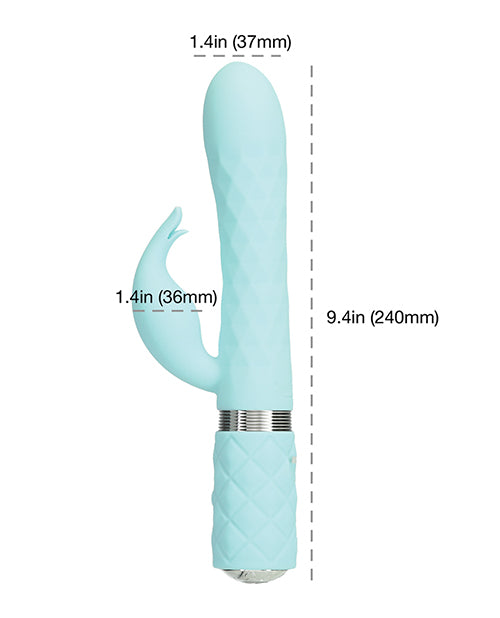 Cloud 9 Lingerie | Adult Toys in Corpus Christi | PILLOW TALK LIVELY RABBIT VIBRATOR | Teal Blue