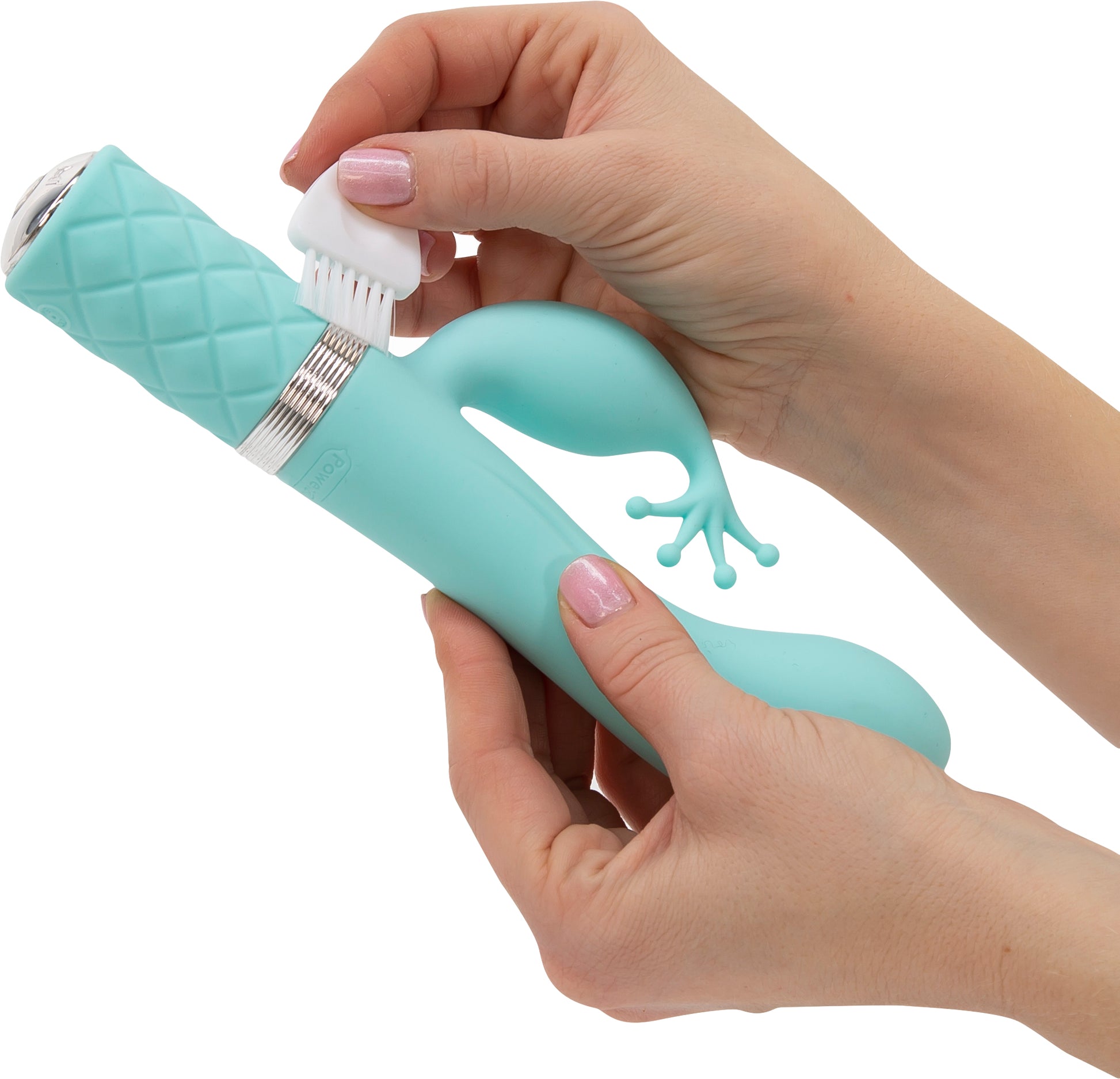 Cloud 9 Lingerie | Adult Toys in Corpus Christi | PILLOW TALK KINKY RABBIT VIBRATOR | Teal Blue