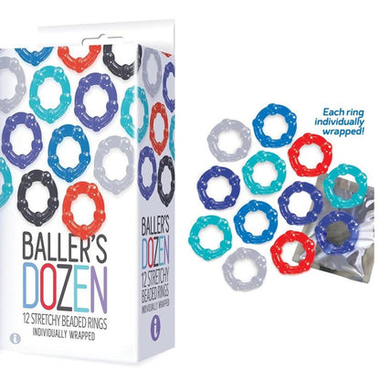 Cloud 9 Lingerie | Adult Toy Store for Men in Corpus Christi | BALLER'S DOZEN BEADED COCK RING
