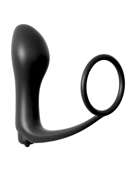 ASS-GASM VIBRATING COCK RING WITH PLUG