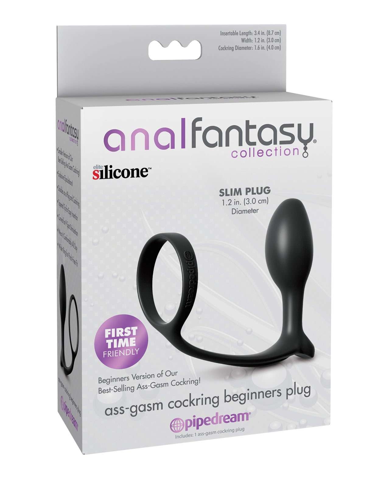 Cloud 9 Liingerie | Adult Toy Store in Corpus Christi | Ass-Gasm Beginner's Cock Ring with Plug