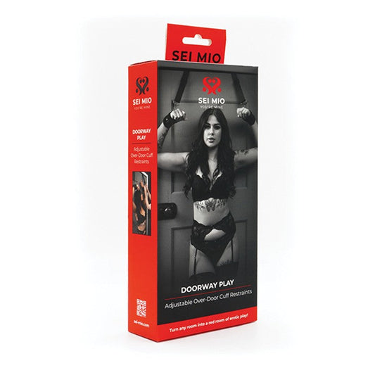 SEI MIO DOORWAY PLAY OVER THE DOOR CUFF RESTRAINTS AVAILABLE NOW AT CLOUD 9 LINGERIE