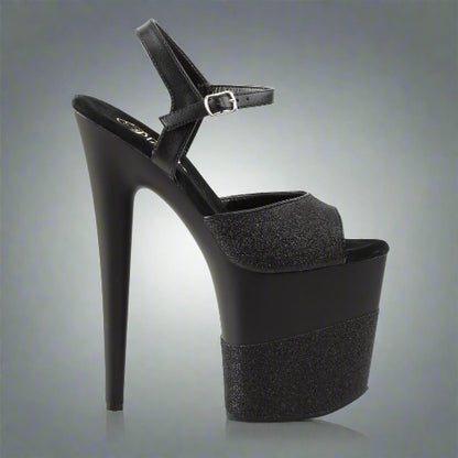 8" Stiletto Heel, 4" Platform Ankle Strap Sandal - Half Glittered Platform, Sexy High Heel Shoes

SEO Optimized Product Description:
Unleash your inner diva with our stunning 8" Stiletto Heel, 4" Platform Ankle Strap Sandal, designed for those who demand glamour and confidence. Featuring a sleek, high-fashion stiletto heel and a bold 4-inch (10.2 cm) platform, this sandal adds dramatic height while providing stability for an unforgettable look. The half glittered platform adds a dazzling touch of sparkle, p