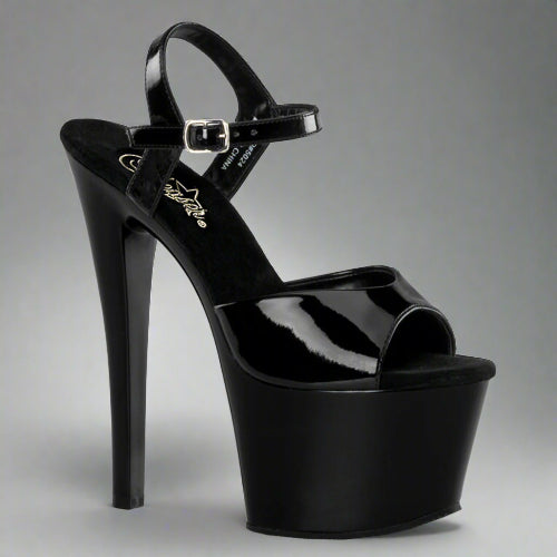 Cloud 9 Lingerie | Sexy Stripper Shoes in Corpus Christi | 7-INCH BLACK PLATFORM HEELS