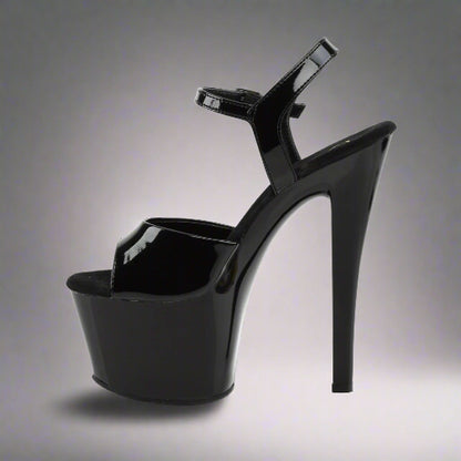 Cloud 9 Lingerie | Sexy Stripper Shoes in Corpus Christi | 7-INCH BLACK PLATFORM HEELS