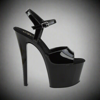 Cloud 9 Lingerie | Sexy Stripper Shoes in Corpus Christi | 7-INCH BLACK PLATFORM HEELS