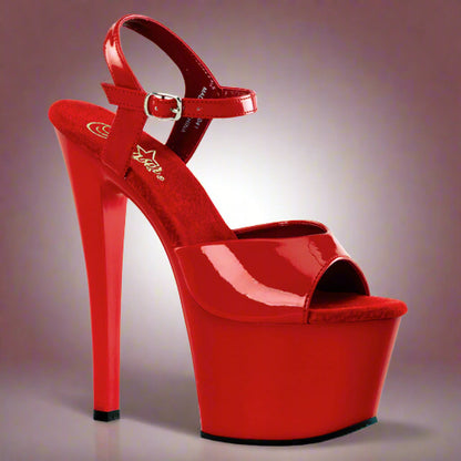 Cloud 9 Lingerie | Sexy Stripper Shoes in Corpus Christi | 7-INCH RED PLATFORM SHOES