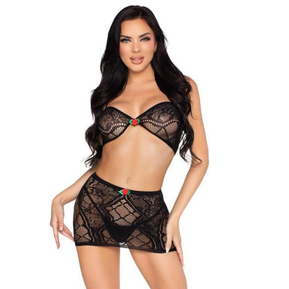 Cloud 9 Lingerie | Sexy Lingerie Store in Corpus Christi | 2-PIECE ROSETTE SKIRT SET