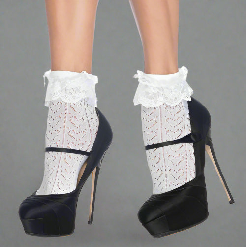 Cloud 9 Lingerie | School Girl Socks in Corpus Christi | CROCHET HEART SOCKS IN CORPUS CHRISTI
