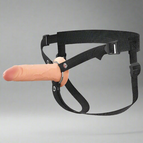 Cloud 9 Lingerie | Adult Toys in Corpus Christi | ELITE DUAL DENSE 6" HOLLOW STRAP-ON SET