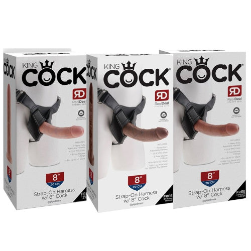 Cloud 9 Lingerie | Adult Toy Store in Corpus Christi | KING COCK 8-INCH STRAP-ON SET