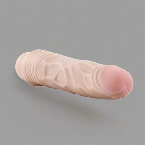 Beige silicone sleeve on a white background