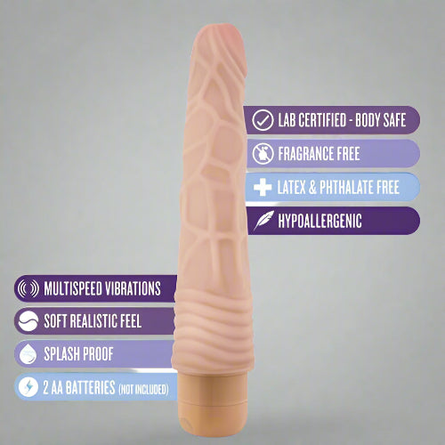 FLESH TONE VIBRATING DILDO
