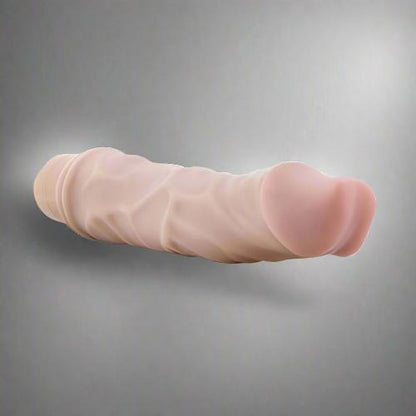 The doctor is in! The Dr. Skin Cock Vibe 6 is a long, realistic vibrator with a prominent head. Control the toy's powerful, throbbing vibrations with the convenient twist-dial base. The Dr. Skin Vibe 6 is waterproof, so it's perfect for shower and bath time. Made of non-porous, body safe PVC, this vibe contains no phthalates, latex, paraffins, or chemical fragrances. To clean, use soap and water or a toy cleaner, then let air-dry. 9 Inch Length (7.5 Inch Insertable) x 1.5 Inch Width Adjustable Multi-Speed V