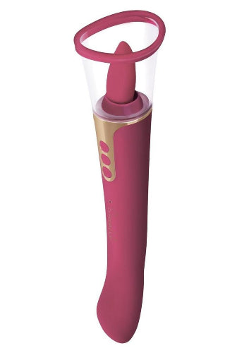 Cloud 9 Lingerie | Adult Toys for Women in Corpus Christi | SOCIALITE VIBRATING WAND WITH TONGUE AND SUCTION CUP