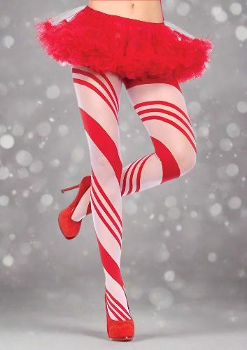 Cloud 9 Lingerie | Sexy Christmas Lingerie in Corpus Christi | SHEER CANDY STRIPED PANTYHOSE